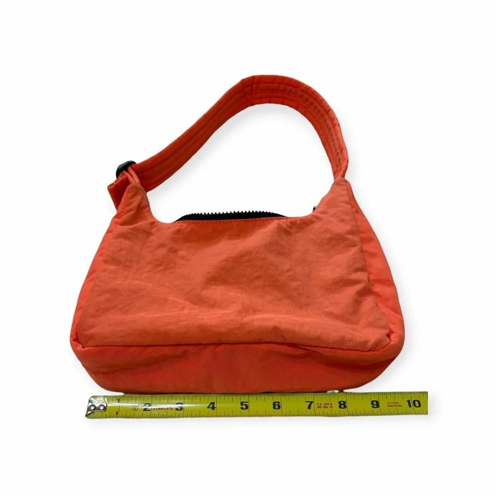 Orange Shoulder Bag with Minimal Silhouette and Adjustable Strap - Picture 9 of 10